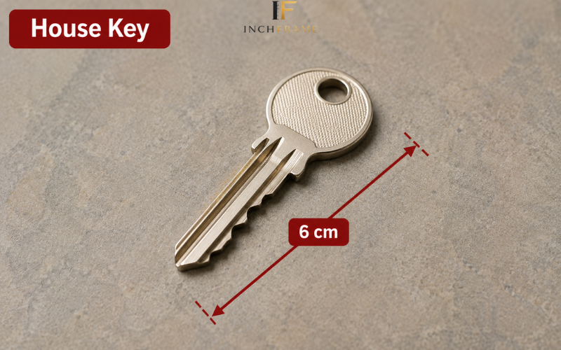 House key measuring 6 cm