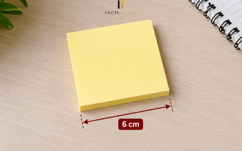 Sticky note width 6 cm