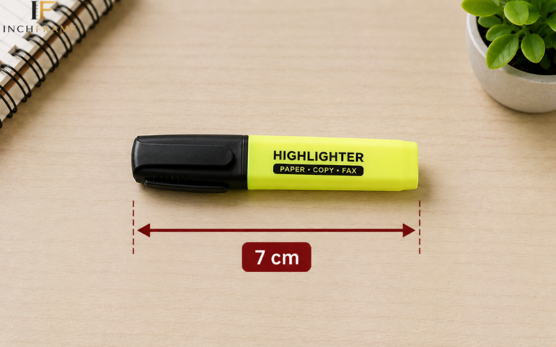 Small highlighter measuring 7 cm