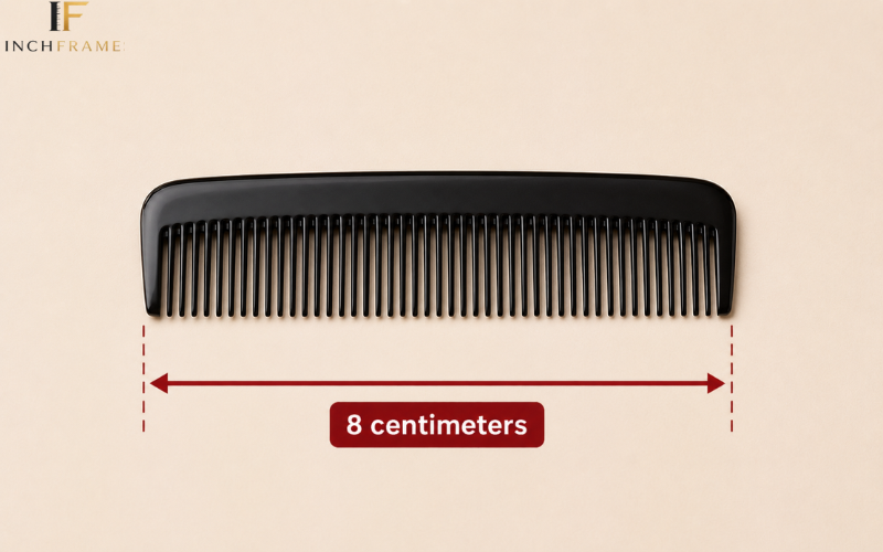 Small pocket comb measuring 8 centimeters