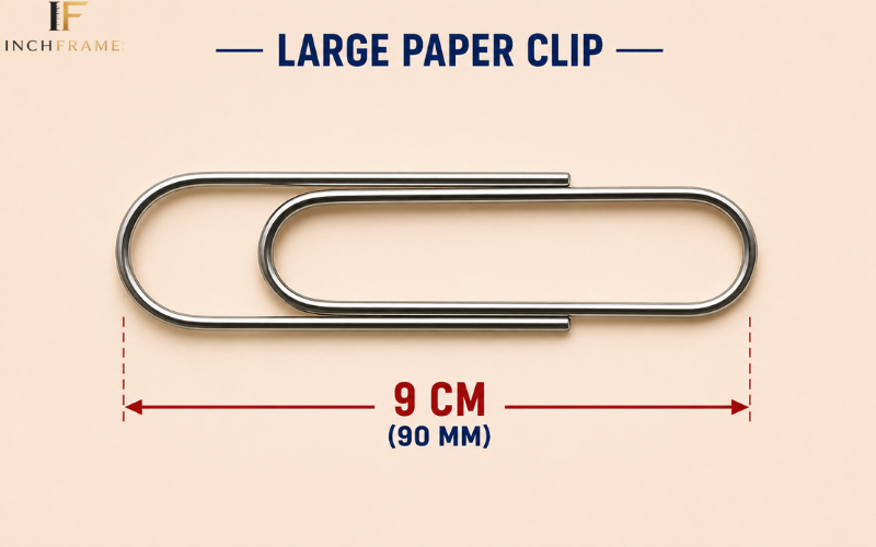 Large paper clip measuring 9 centimeters