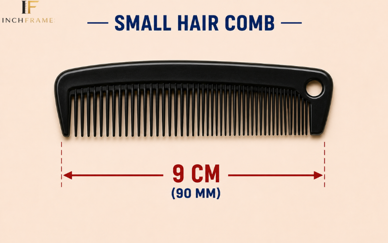 Small hair comb measuring 9 centimeters