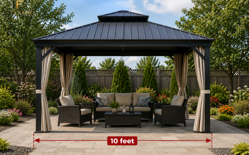Garden Gazebo Width About 10 Feet