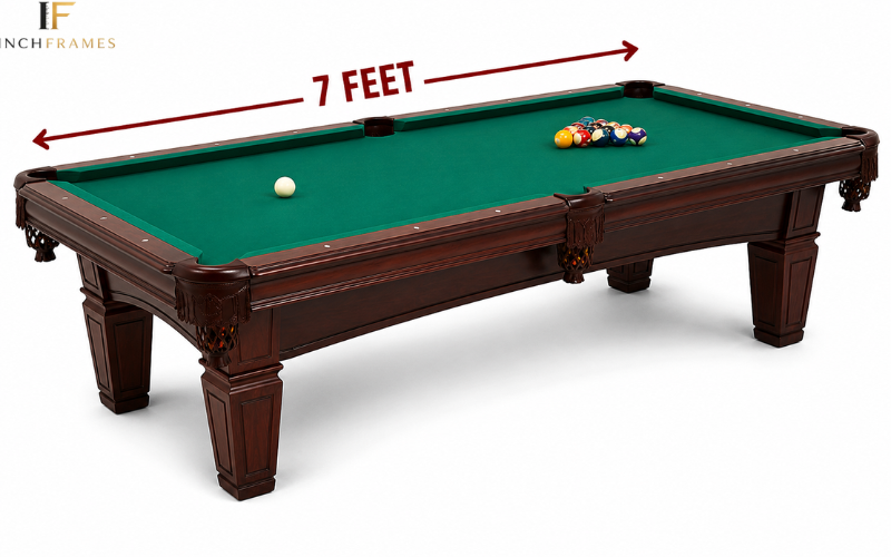 7-foot pool table size comparison