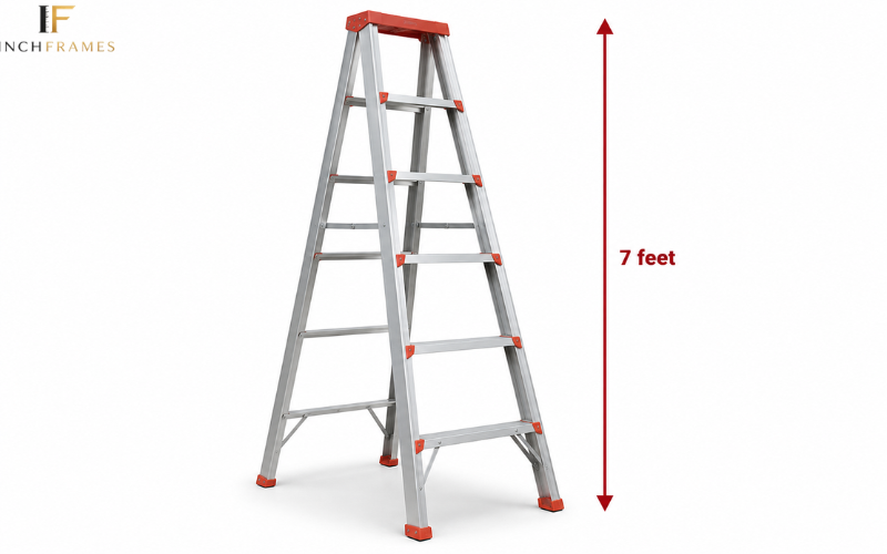 7-foot folding ladder size comparison