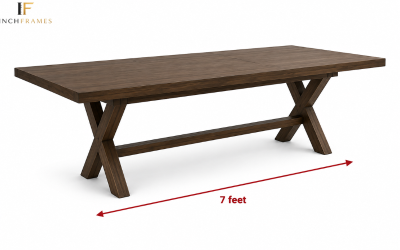 7-foot dining table size comparison