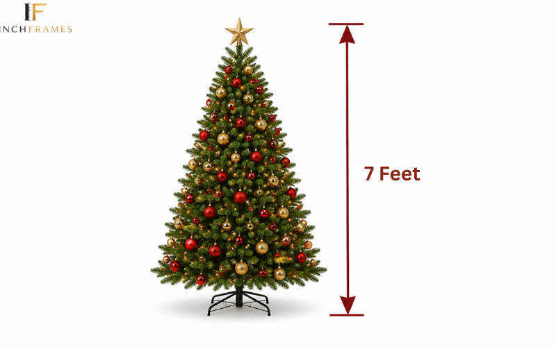 7-foot Christmas tree size comparison