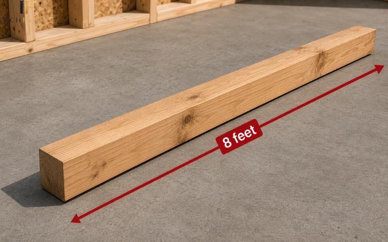 8 foot wooden beam size