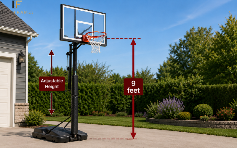 9 foot basketball hoop