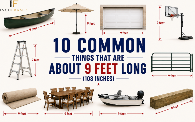 10 common things that are about 9 feet long comparison chart