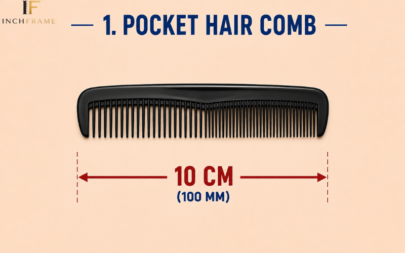 Pocket Hair Comb measuring 10 centimeters