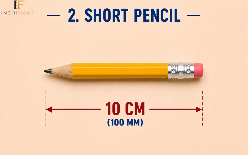Short Pencil measuring 10 centimeters