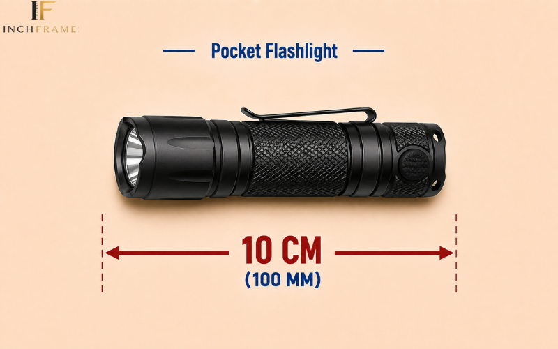 Pocket Flashlight measuring 10 centimeters