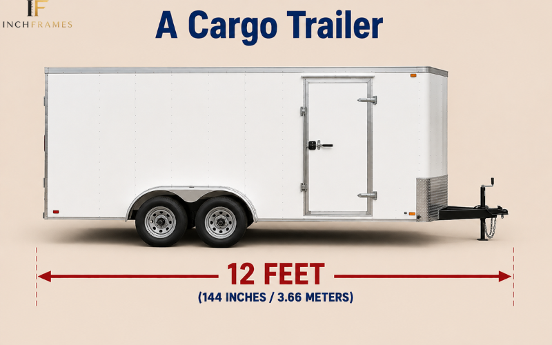 12-foot cargo trailer showing how long 12 feet is