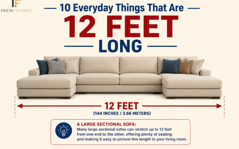 12-foot long sectional sofa for visualizing how long 12 feet is.